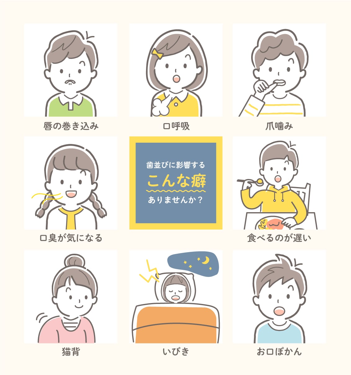 歯並びに影響するこんな癖ありませんか?